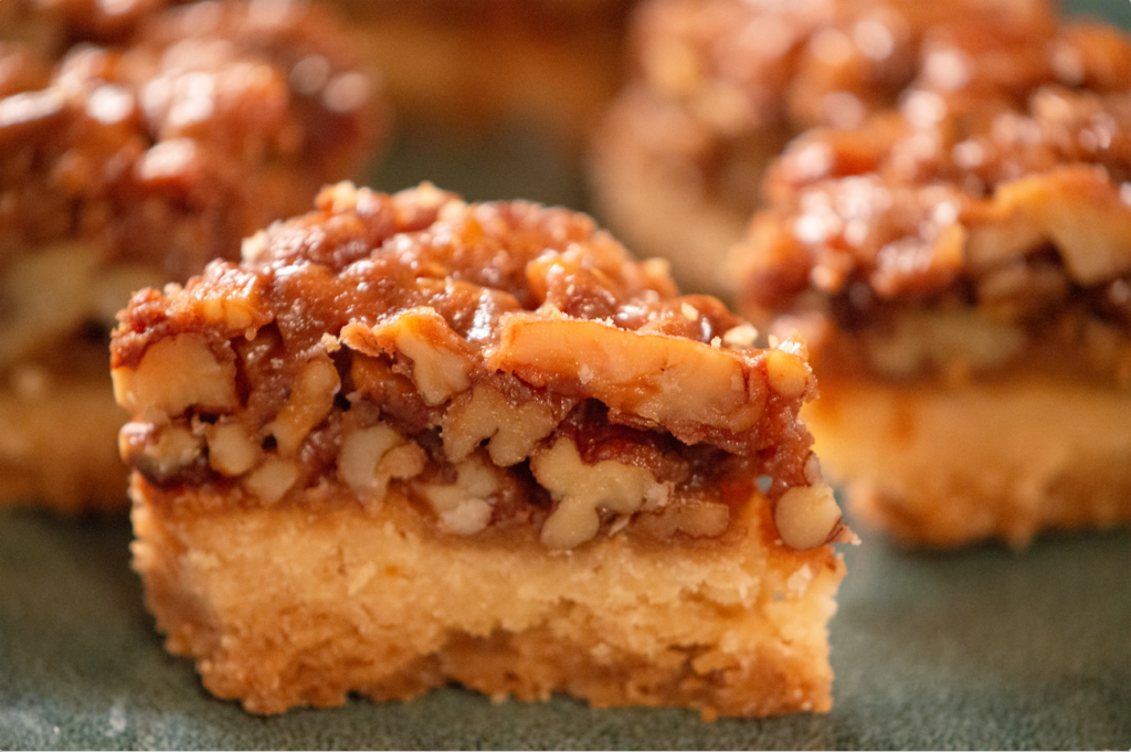 Medicated Salted Caramel Pecan Shortbread Bars